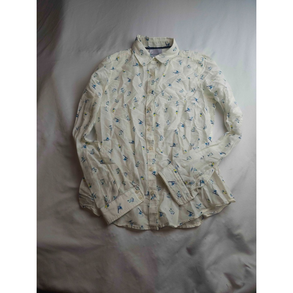 JCPenney Button Up Womens S Apres Ski Novelty Whimsigoth Layering Silk Blend